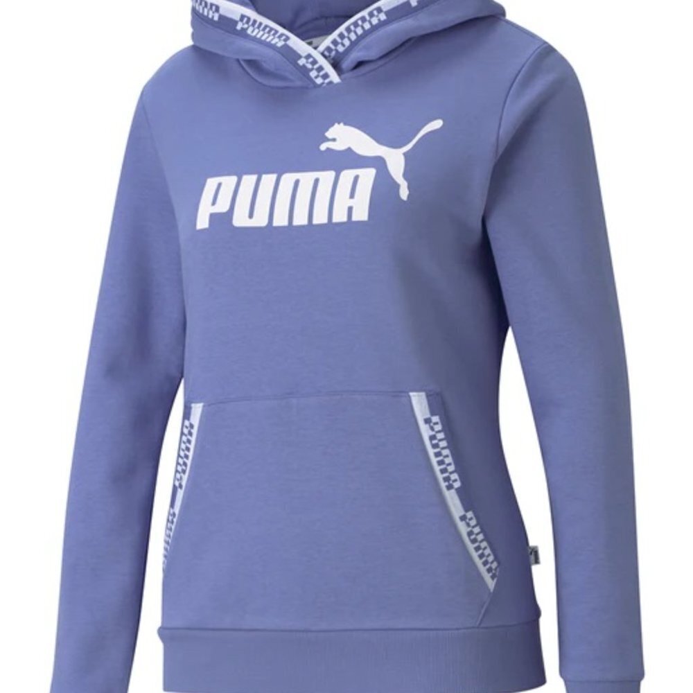 NWOT Puma Amplified Purple & White Pullover Hoodie Size Small